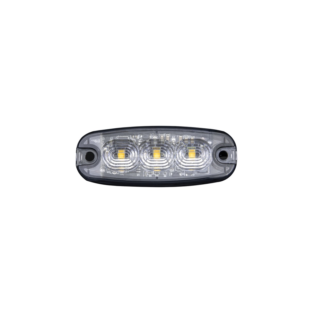 3-LED Strobe Light Amber with Clear Lens | Nedking